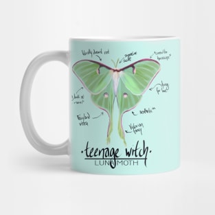 Luna Moth, teen witch, annotated Mug